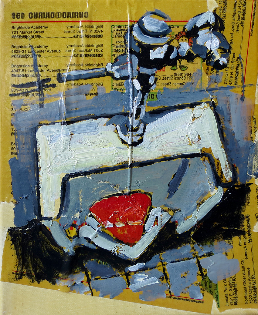 Urinal #1, Paintings from a men's bathroom