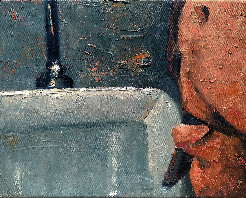 Urinal #10, Paintings from a men's bathroom