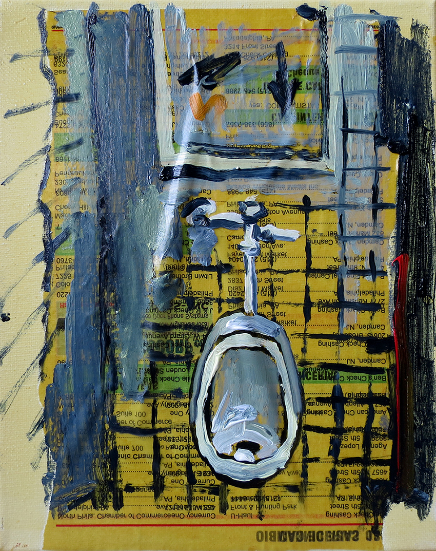 Urinal #2, Paintings from a men's bathroom