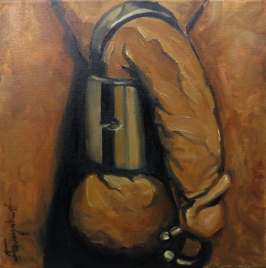 2 Dozen Eggs #10, Painting male nude close up