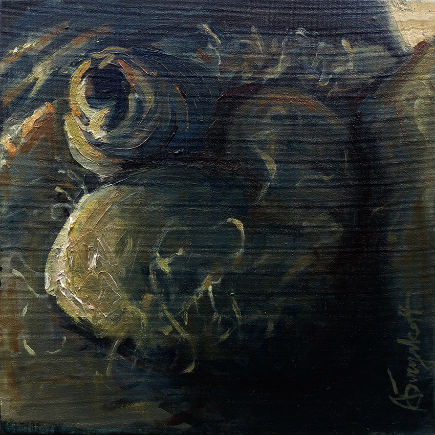 2 Dozen Eggs #4, Painting male nude close up