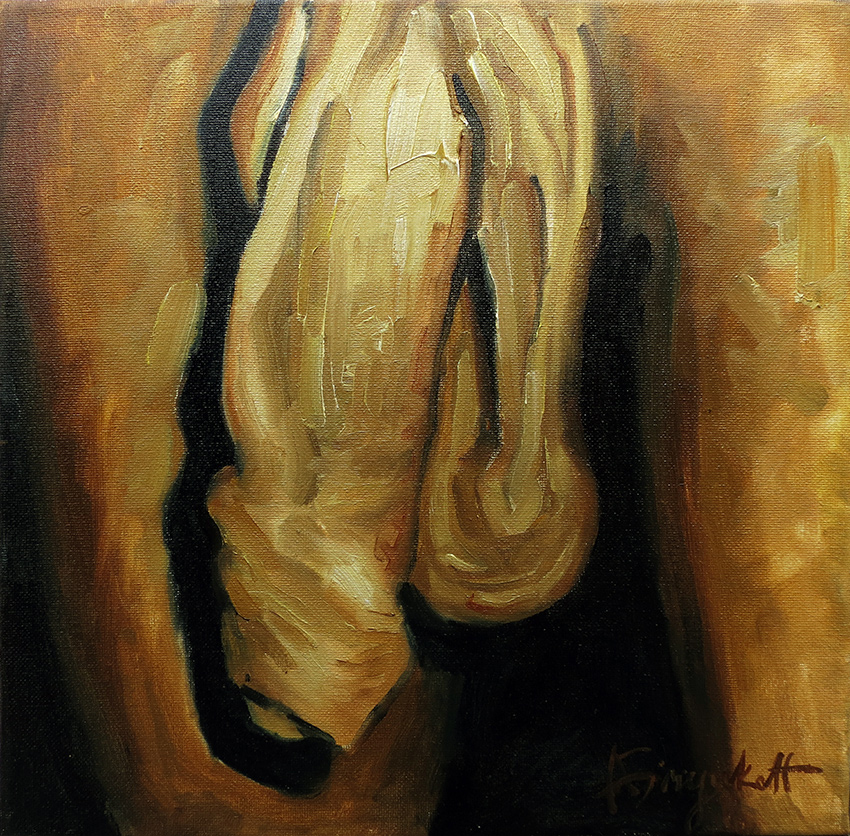 2 Dozen Eggs #5, Painting male nude close up