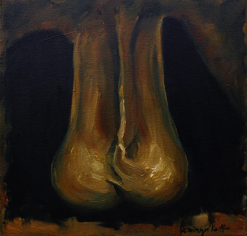 2 Dozen Eggs #6, Painting male nude close up